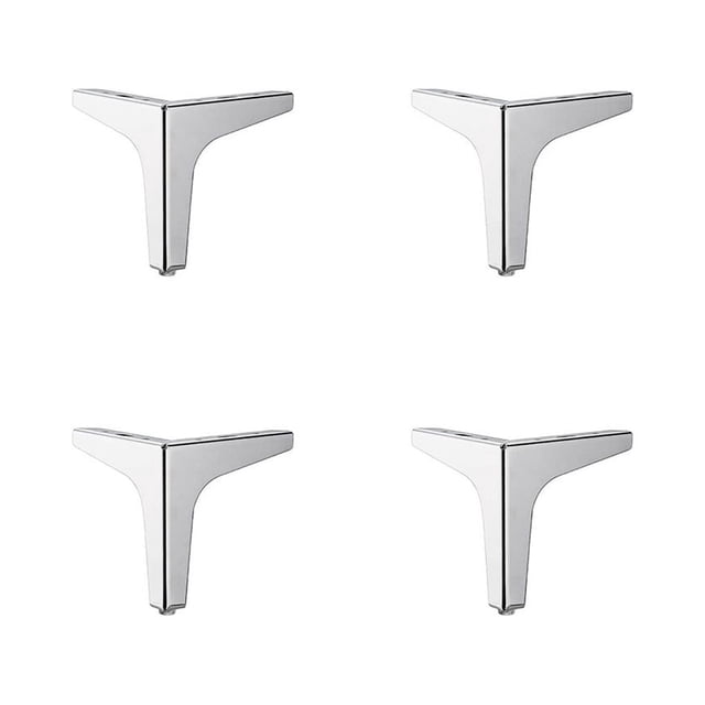 Inteprter 4 Uds. Pies de muebles, componentes de pie de sofá, mesas de té de apoyo, piezas modificadas, patas de soporte de escritorio de Decoración del hogar Plata 15cm