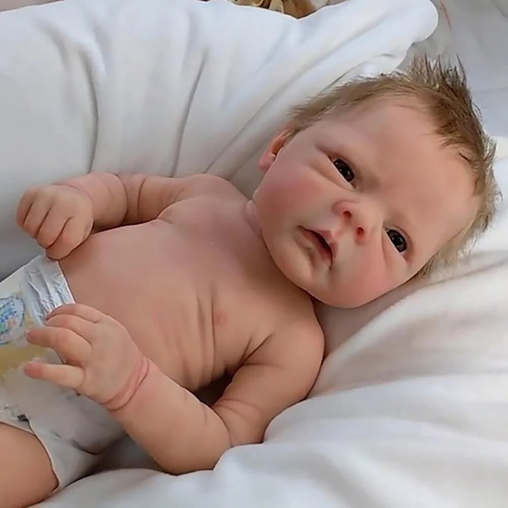 reborn baby boy diaper change