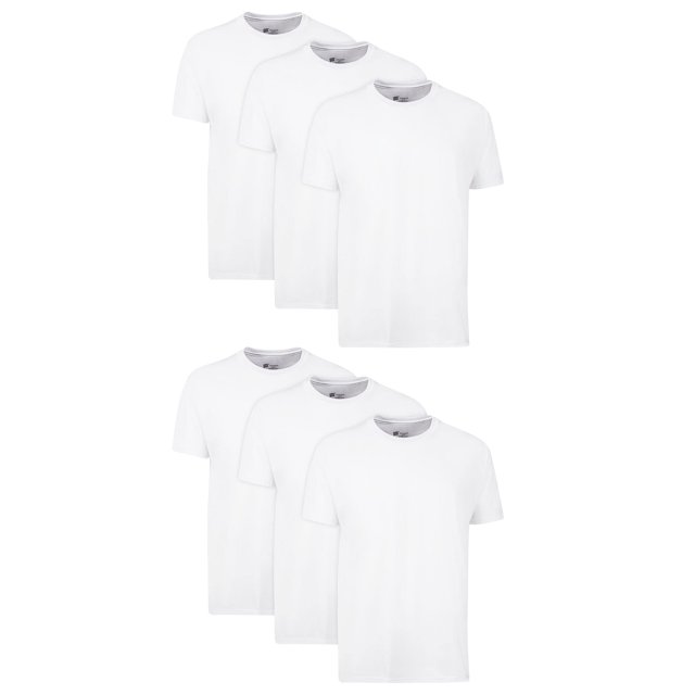 Pack de 6 Remeras Hanes de Algodón para Hombre, Cuello Redondo, Tecnología Antitranspirante, Talle M