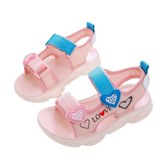 Otqutp Baby Closed Toe Footwear Boys and Girls Cute Soild Indoor Casual Slipper Shoes Soft Sole Outdoor Buckle Beach Sandals 3 to 12 Years