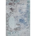 thumbnail image 2 of Addison Rugs Mayfield Premium Machine Washable Transitional Abstract Turquoise Rectangle Rug, 10' X 14' Machine Washable Transitional Abstract Turquoise Oversized Sherpa Throw Blanket, 2 of 6
