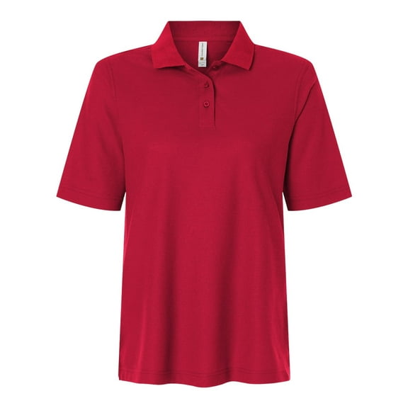 Harriton M105W Women's Maverick CVC Pique Polo-Red-S