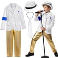 thumbnail image 2 of Popstar 𝐂ostume for Kids, 80s Disco Outfits for Boys, Retro 𝐂ostume Boys, 80s Party Wear, 𝐂ostumes for Kids 80S Outfit, 2 of 5