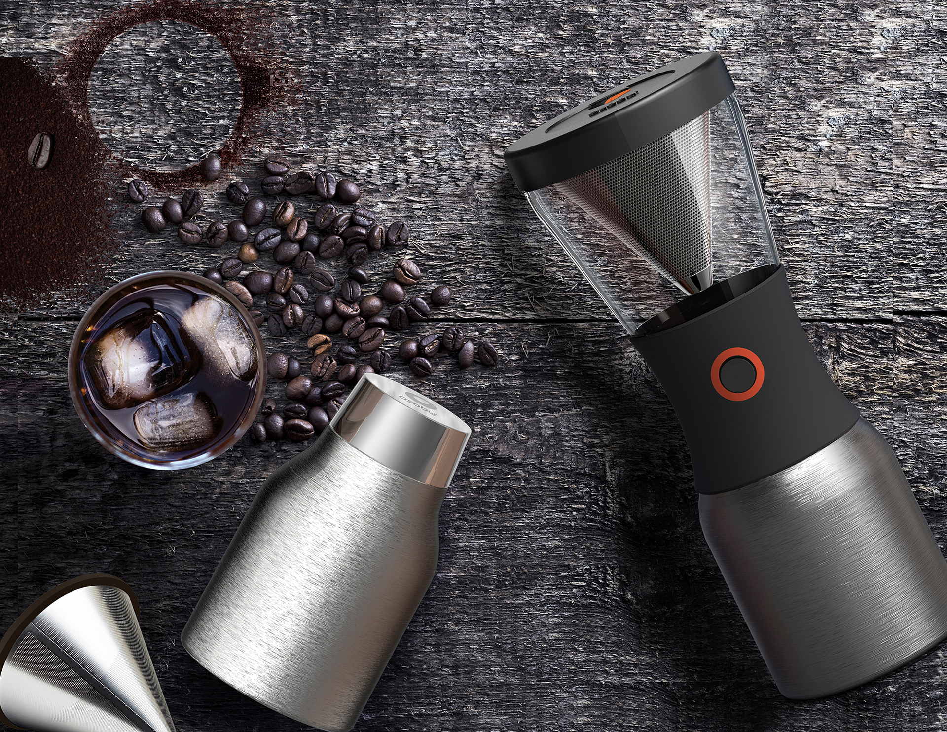 Asobu 40 Ounce Portable Insulated Cold Brew Coffee Maker