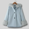 thumbnail image 5 of Vedolay Coat for Girls Long Sleeve Jacket Kids Plush Outerwear Warm Clothes Light Blue,100, 5 of 5
