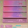 thumbnail image 4 of Wagpak Wireless Keyboard and Mouse Combo RGB Backlit Rechargeable 2.4GHz Quiet 108 Keys Keyboard-Wine Red, 4 of 6