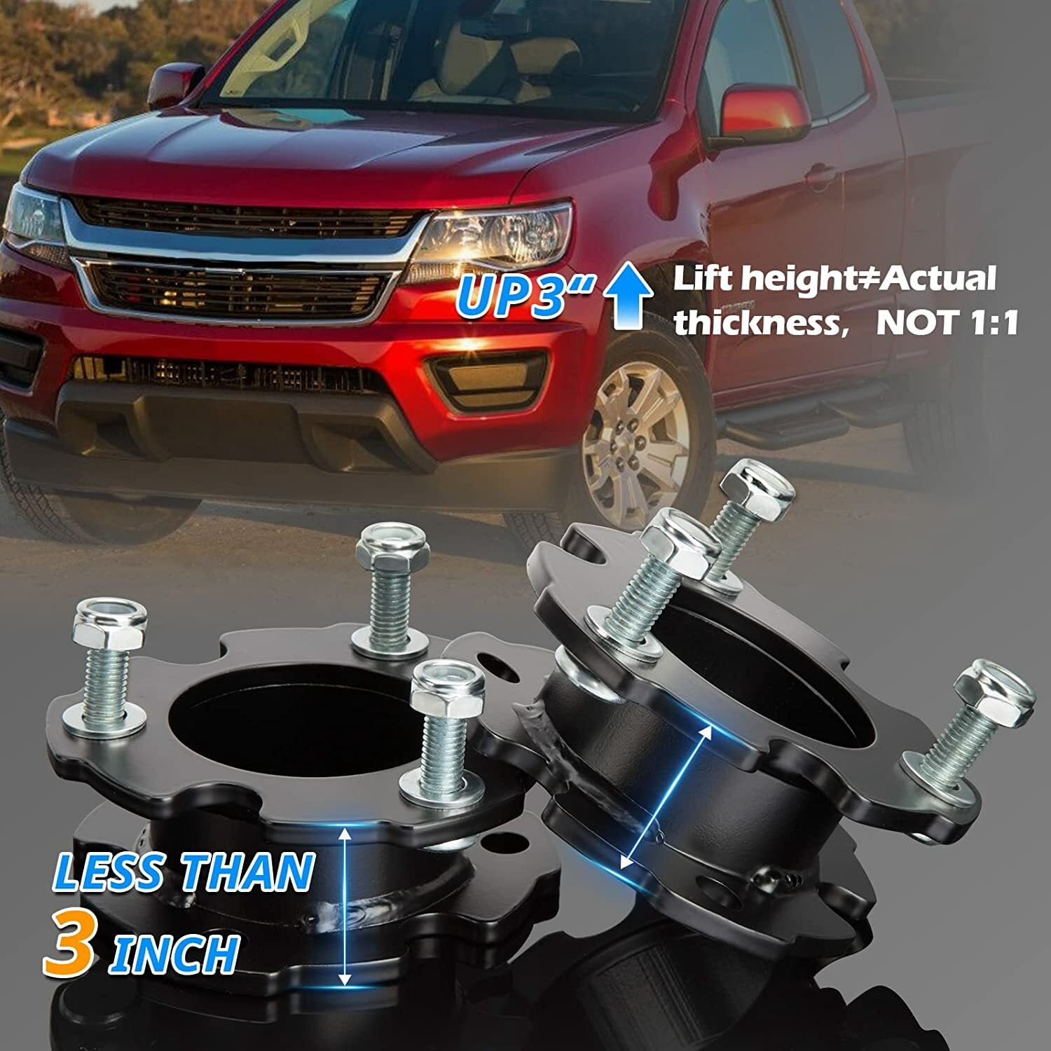 3" Front +2" Rear Leveling Lift Kit For 2015-2022 Chevrolet Colorado 2WD/4WD