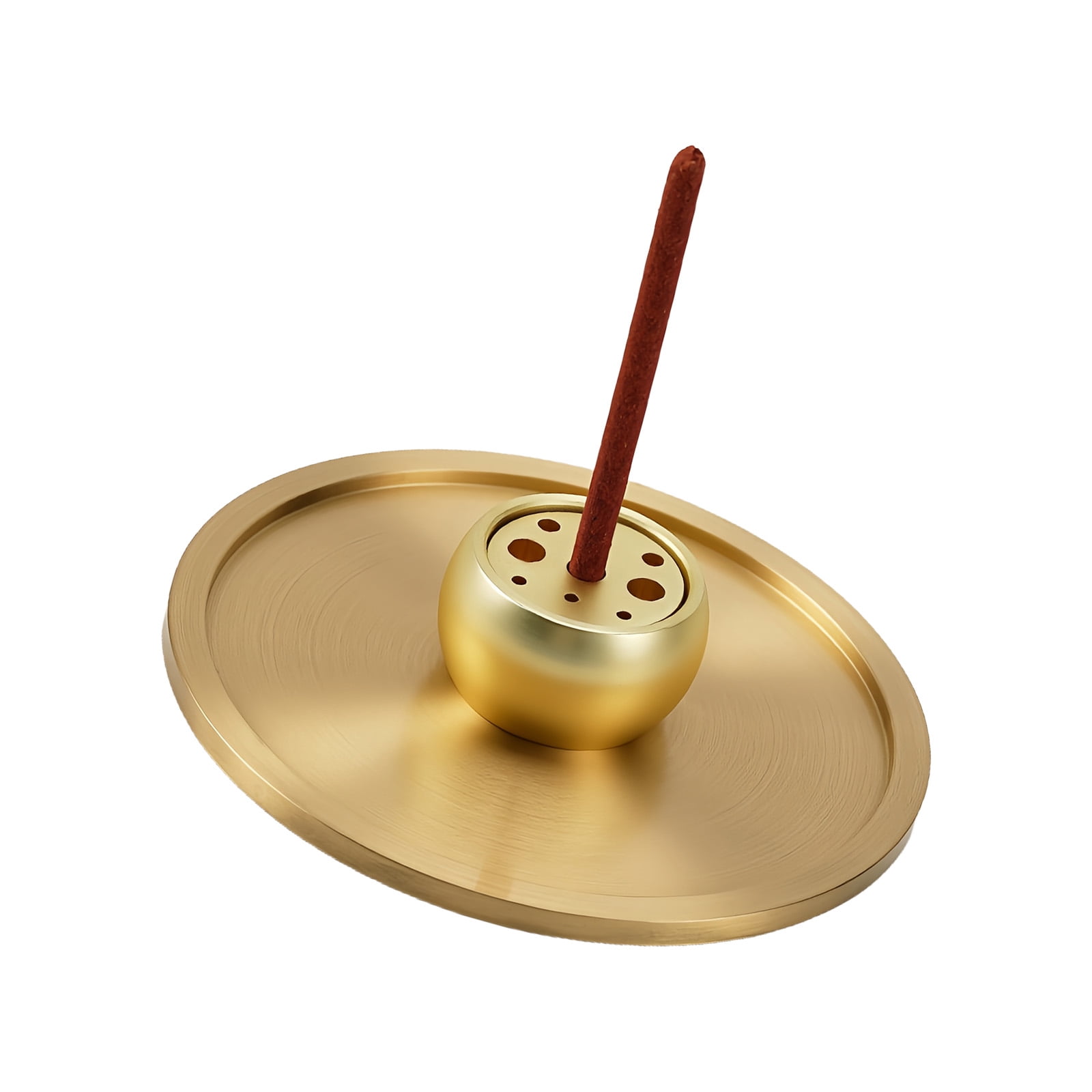 9Holes Incenses Burners,Brass Incenses Holder Ashes Catcher for Meditations Yogas Room