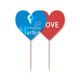 thumbnail image 1 of Harbin geografía coordina viajes Palillos de dientes bandera etiqueta de amor selección de pastelitos, 1 of 4
