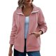 thumbnail image 1 of Gibobby chaquetas ligero de rendimiento Chaqueta de suéter de manga larga de otoño e invierno para mujer, chamarra ligero de rendimiento de atlético y Y2K (Rosa, XL), 1 of 4