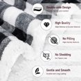 thumbnail image 3 of Sherpa Fleece Flannel Throw Blanket, Super Soft Warm Buffalo Plaid Plush Blankets and Throws, Lightweight Cozy Fuzzy Blanket for Couch Sofa Bed (Black, Throw 50" x 60"), 3 of 6