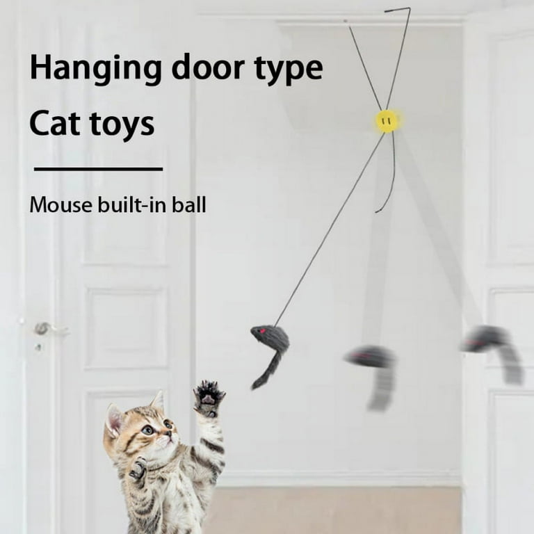 Interactive Cat Toys, Hanging Door Bouncing Mouse Cat Toy, Self-Play Cat  Toys for Indoor Cats Kitten Teaser Toy Cat Mice Toys for Play Exercise  Eliminating Boredom 