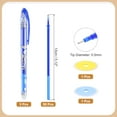 thumbnail image 2 of 3Pack Erasable Gel Pens with 50 Refills & 2 Erasers, 0.5mm Heat Erasable Pens for Fabric Blue Ink Fabric Markers for Sewing Quilting Planner Writing, 2 of 6