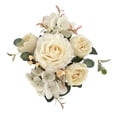 thumbnail image 1 of Flores artificiales para jarrón Arreglo floral Nupcial Sosteniendo Flores Tirando Ramo Ramo de boda para año Nuevo Graduación Decoración Regalo Blanco Colco Ramo de novia, 1 of 8