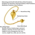thumbnail image 5 of Health & Wealth Cone Brass Metal Pendulum For Divination Dowsing Reiki Meditation Pendulum, 5 of 5