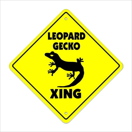 Leopard Gecko Crossing Decal Zone Xing | Indoor/Outdoor | 4