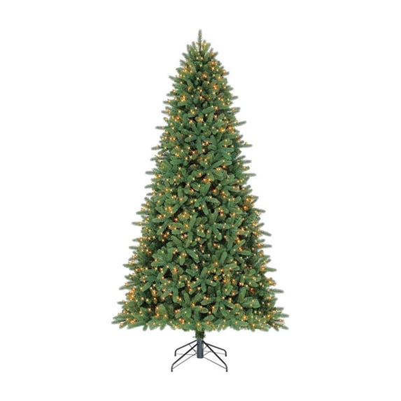 Perfect Shape Grand Fir 12 ft. H Clear Prelit Artificial Tree 1500 4797 Green