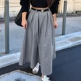 thumbnail image 4 of Women'S High Waisted Elegant Pleated Long Skirt A Line Swing Skirts Gray S, 4 of 9