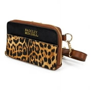 Badgley Mischka Leopard Vegan Leather Fabric Belt Bag in Brown