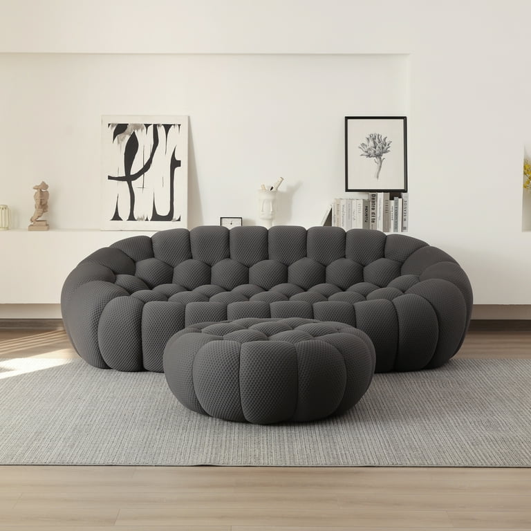 ●Playa Made Clic 6V-Sermmoo Modern Lazy Sofa, 3D Honeycomb Bubble Couch