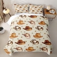 thumbnail image 2 of Homewish Western Cowboy Hot Quilt King,Vintage Stars King Coverlet Set,Brown Cream,3pcs, 2 of 7