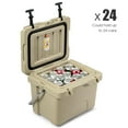 thumbnail image 2 of Costway Glacière de 16 Pintes Coffre à Glace Portable Étanche Boîte à Glace de 24 Canettes pour le Camping Kaki, 2 of 10