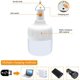 thumbnail image 2 of 2 Pieces（150w） Camping Lantern, Portable Lamp with USB Rechargeable Batteries Super Bright Outdoor for Camping Tent Deck Patio Garden BBQ, 2 of 5