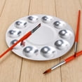 thumbnail image 4 of paleta de pintura circular 2pcs con 10 pocillos Bandejas redondas de aluminio para arte profesional, acrílico o dibujo a base de agua o pintura al óleo tapa godete Higoodz Artesanía, 4 of 5
