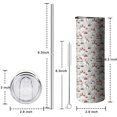 thumbnail image 5 of 20oz Multicolor Christmas Gnome Pattern Skinny Tumblers Stainless Steel Tumbler with Lid and Straw,Vacuum Insulated Double Wall Travel Tumbler Cups with Cleaning Brush for Coffee,Tea, 5 of 6