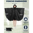 thumbnail image 3 of Poncho impermeable ANYOO, ligero, reutilizable, negro, 3 of 6