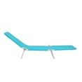 Mainstays folding adjustable back fabric beach lounger turquoise blue