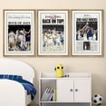 thumbnail image 2 of wall26 Framed Canvas Print Wall Art Set Jayhawks Tar Heels Basketball Newspaper Sports &amp; Fitness Athletes Digital Art Pop Art Modern Portrait for Living Room, Bedroom, Office - 24"x36"x, 2 of 5