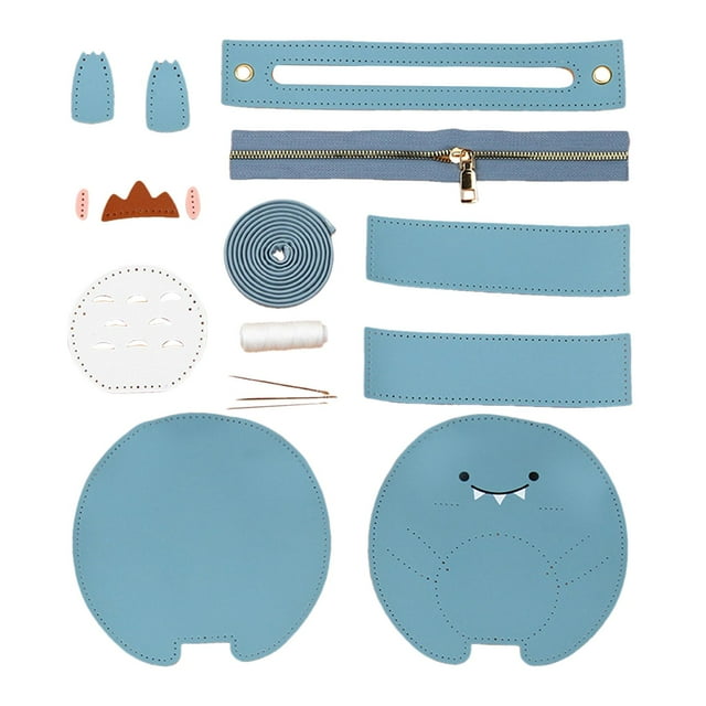 Bolso de hombro de cuero para manualidades, Material de cartera, costura Azul claro jinwen Fabricación de bolsos de mujer DIY