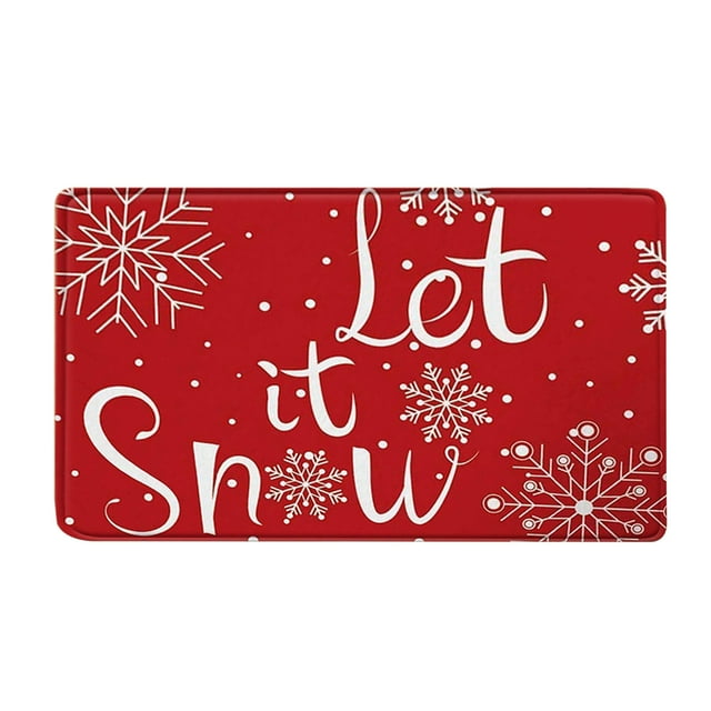 onlyliua ¡ ¡Promoción de Temporada! Felpudo con Letras Navideñas, Felpudo para Cocina, Dormitorio, Sala de Estar