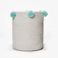 thumbnail image 4 of Cesta de almacenamiento tejida natural, cesta para la colada, cesta para manta, cesta de cuerda de algodón tejida, cesta de almacenamiento para niños y juguetes para mascotas, 12 x 14, 1 unidad,, 4 of 5