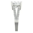 thumbnail image 3 of 2.44ct princess cut clear moissanite 18k white gold Bridal Wedding Engagement Promise Anniversary Ring for Women size 6, 3 of 7