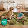 thumbnail image 4 of ODIKA 2'x3' Ultra-Soft Accent Mat, Mid Palette Asymmetrical Interlocking Shapes Scattered Earthy None Washable, Bare feet friendly, Easy Care Indoor rug for Bedside, Footrest, 4 of 7