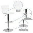 thumbnail image 6 of Flash Furniture Sammie Contemporary Button Tufted White Vinyl Adjustable Height Barstool with Chrome Base, 6 of 13