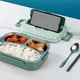 thumbnail image 2 of Fiambrera Contenedor de comida 3 Rejillas Fiambrera Trabajo Picnic Accesorios de cocina Snack A prueba de fugas Almacenamiento Microondas Organizadores de utensilios de cocina Verde/3 rejillas Bewildely HA083044-02, 2 of 6
