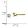 thumbnail image 3 of Finest Gold 14y 0.60 CTW I1 J-K Diamond Stud Push-on Post Earrings, 3 of 3