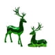thumbnail image 2 of 2 figuras de reno navideño, esculturas de ciervo, decoración decorativa para el hogar, ciervo navideño verde, 2 of 9