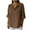 Brown E, variant on 3/4 Length Sleeve Womens Tops, Cotton Dressy Casual Blouses for Women, Women's Cotton And Linen Button Pocket Shirt Jacket T-shirt Home Casual T-shirt L
