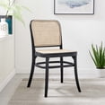 thumbnail image 2 of Side Dining Chair, Black, Wood, Modern Contemporary Farmhouse Coastal, Kitchen Room Cafe Bistro Restaurant Hospitality, 2 of 8