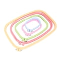 thumbnail image 1 of Aro de bordado de plástico de colores, punto de cruz, bordado elástico, herramientas de bordado circular, 1 of 5