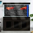thumbnail image 3 of Stone Aquarium Background, Black Rock Reptile Habitat Underwater Fish Tank, Rock Fish Tank Background Aquarium Decorations Poster with 8 EVA Double-Sided Tape, 3 of 5