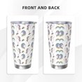 thumbnail image 3 of Daiia Funny Kawaii Unicorns Dancing Printed 20oz Insulated Coffee Cup with Straw Topper, Fully Spill Proof Travel Coffee Mug, Stainless Steel Tumbler for Work Home Outdoor Car-Straw, 3 of 8