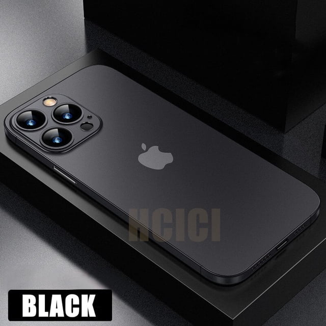 Funda mate ultradelgada para IPhone, 15, 14, 13, 12 Mini, X, XR, 11 Pro Max, 15, 14, 7, 8 Plus, PC duro, fundas a prueba de golpes