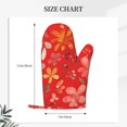 thumbnail image 4 of ZNDUO Kitchen Oven Gloves, Durable Heat Resistant Oven Gloves with Quilted Liner Non-Slip Textured Grip Perfect for BBQ, Baking, Cooking and Grilling, Flowers Petals Pattern Design, 4 of 8