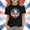 Black, variant on Girls Dark Blue American Flag T-Shirt Patriotic Kids Short Sleeve 4th of July Kids 3 Years,Size 4 T