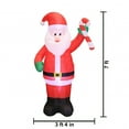 thumbnail image 5 of Occasions 7' Inflatable Swirling Holiday Lights Santa with Candy Cane Yard Decoration, 5 of 6